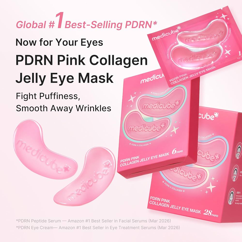 Medicube PDRN Pink Collagen Jelly Eye Mask قناع العين جيلي الكولاجين الوردي من ميديكوب PDRN - Princess Cosmetics Qatar