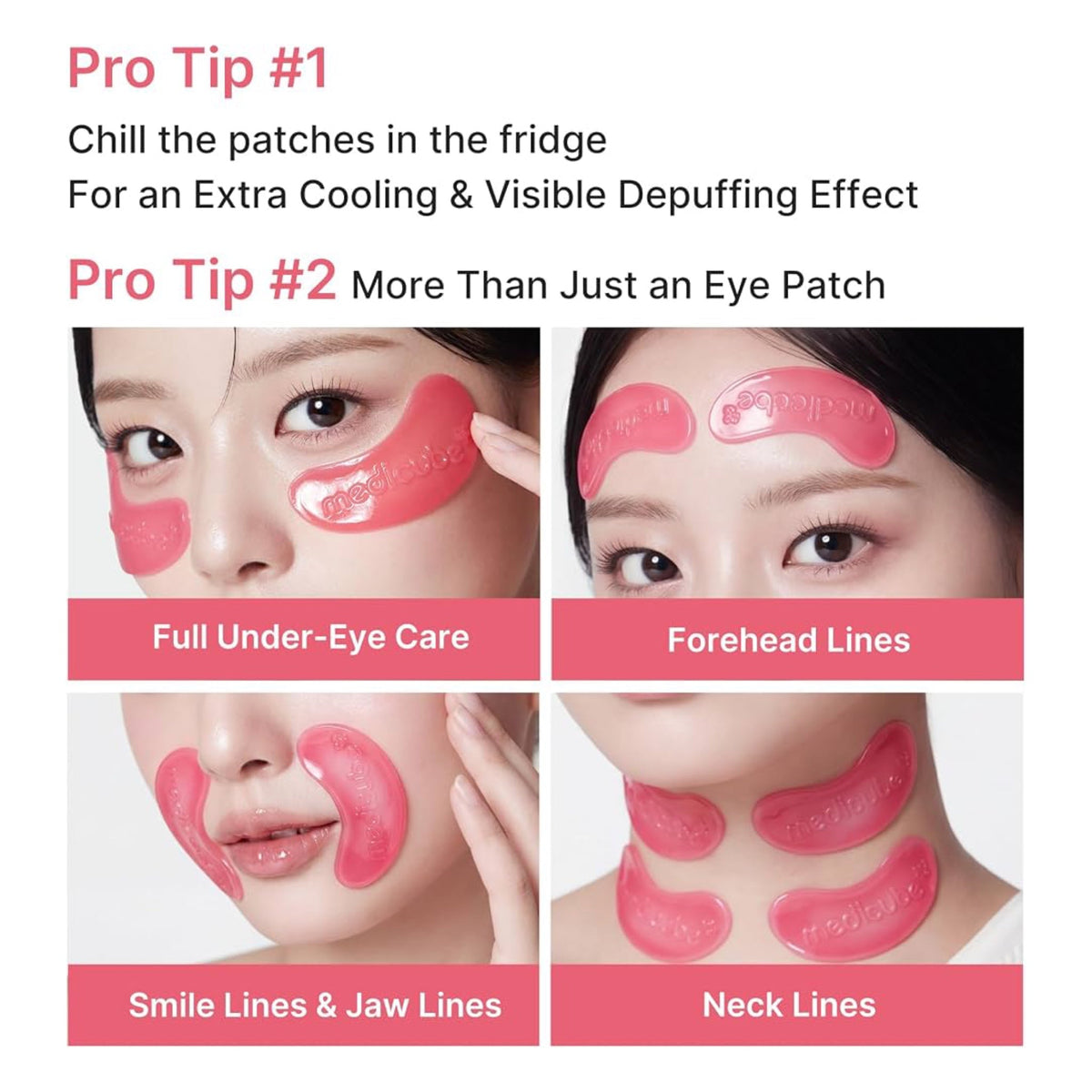 Medicube PDRN Pink Collagen Jelly Eye Mask قناع العين جيلي الكولاجين الوردي من ميديكوب PDRN - Princess Cosmetics Qatar