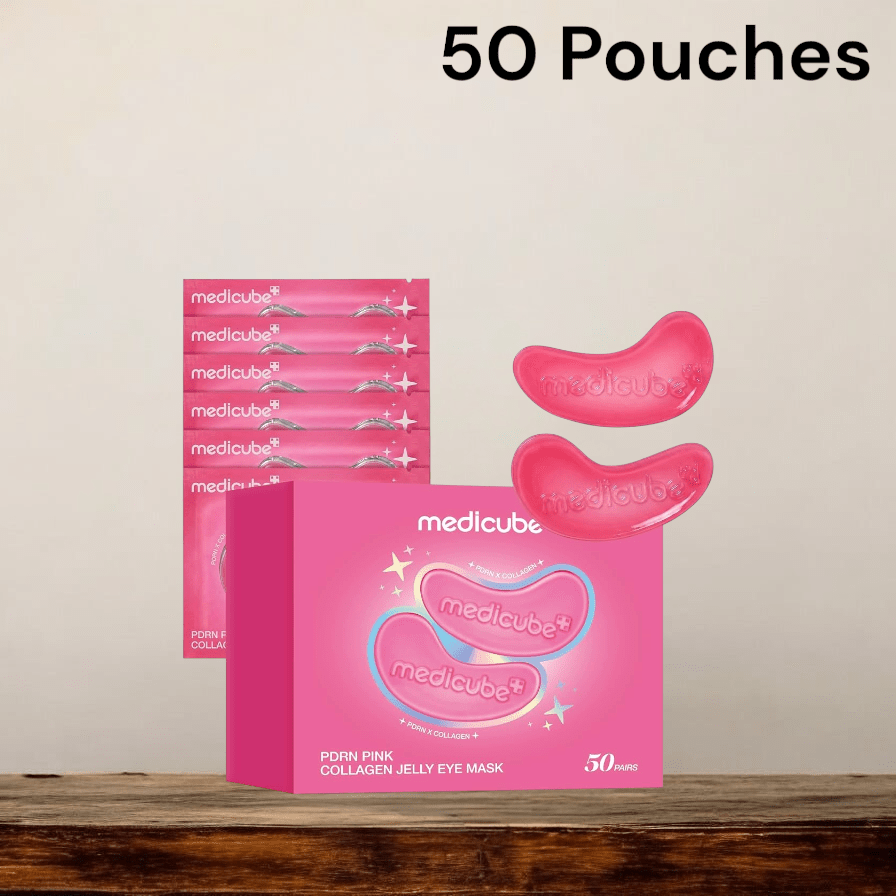 Medicube PDRN Pink Collagen Jelly Eye Mask قناع العين جيلي الكولاجين الوردي من ميديكوب PDRN - Princess Cosmetics Qatar