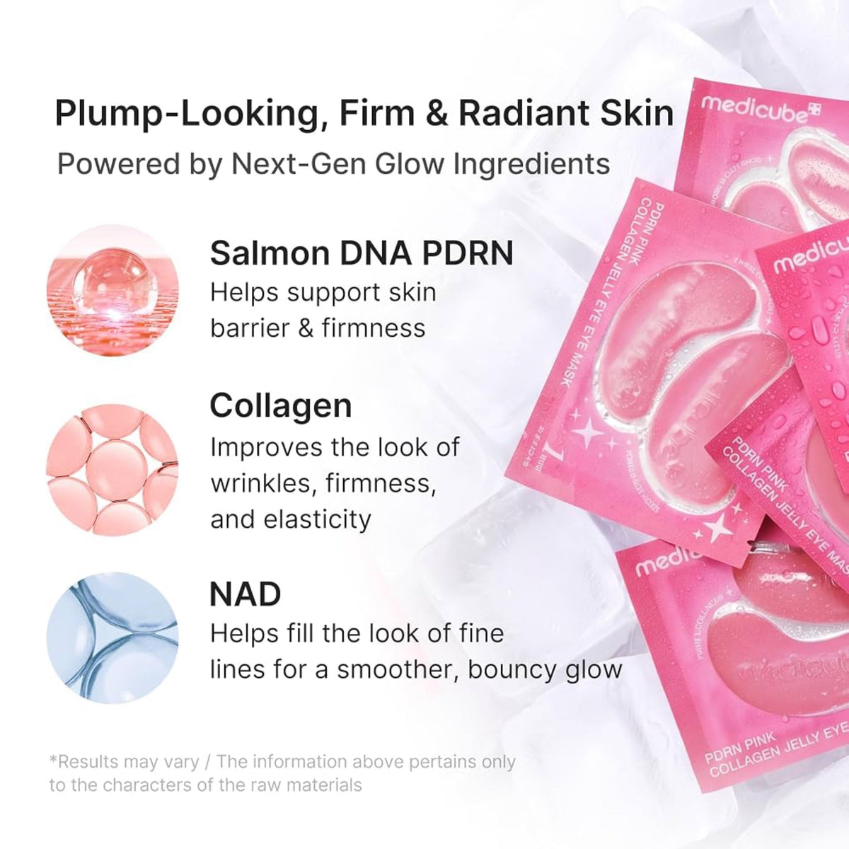 Medicube PDRN Pink Collagen Jelly Eye Mask قناع العين جيلي الكولاجين الوردي من ميديكوب PDRN - Princess Cosmetics Qatar