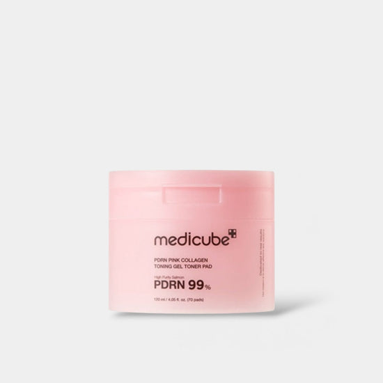 Medicube PDRN Pink Collagen Toning Gel Toner Pad (70 Pads) وسادة تونر جل كولاجين وردي من ميديكيوب PDRN - Princess Cosmetics Qatar