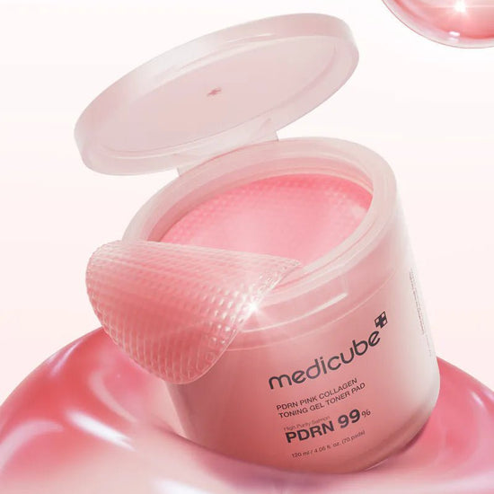 Medicube PDRN Pink Collagen Toning Gel Toner Pad (70 Pads) وسادة تونر جل كولاجين وردي من ميديكيوب PDRN - Princess Cosmetics Qatar