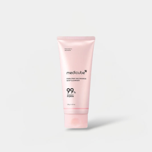 Medicube PDRN Pink Niacinamide Whip Cleanser 120g منظف البشرة ميديكيوب بي دي آر إن الوردي بالنياسيناميد - Princess Cosmetics Qatar