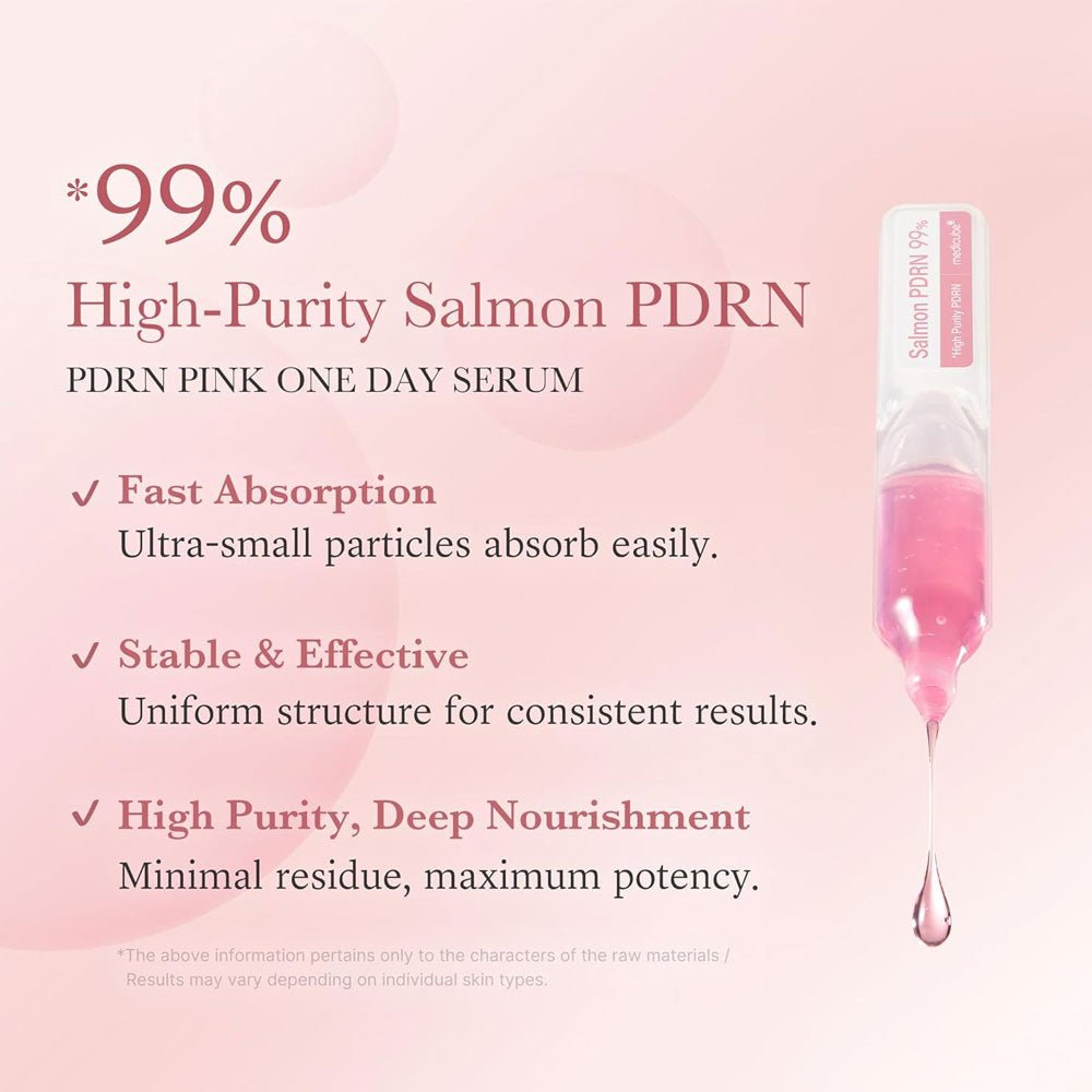 Medicube PDRN Pink One Day Serum Set (1.5mlx10ea) مجموعة سيروم ميديكيوب PDRN الوردي ليوم واحد - Princess Cosmetics Qatar
