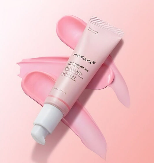 Medicube PDRN Pink Peptide Eye Cream 30ml كريم العيون الوردي الببتيد من ميديكيوب PDRN - Princess Cosmetics Qatar