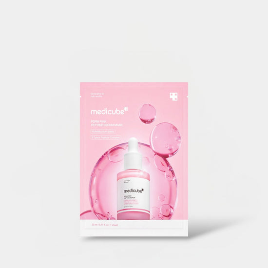 Medicube PDRN Pink Peptide Serum Mask (1 Sheet) قناع مصل الببتيد الوردي من ميديكوب بي دي آر إن - Princess Cosmetics Qatar