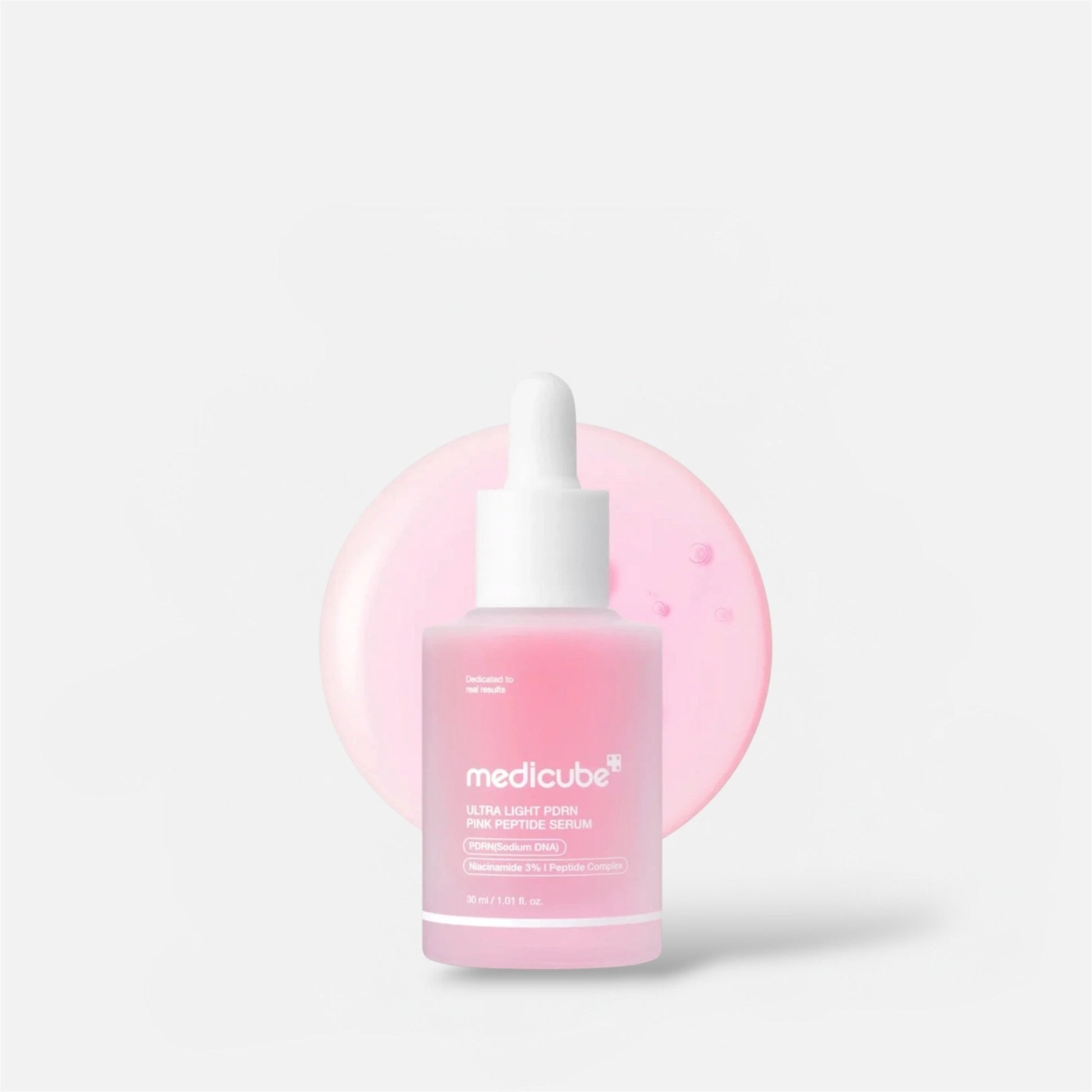 Medicube PDRN Pink Peptide Serum Ultra Light 30ml مصل الببتيد الوردي من ميديكوب PDRN خفيف للغاية - Princess Cosmetics Qatar