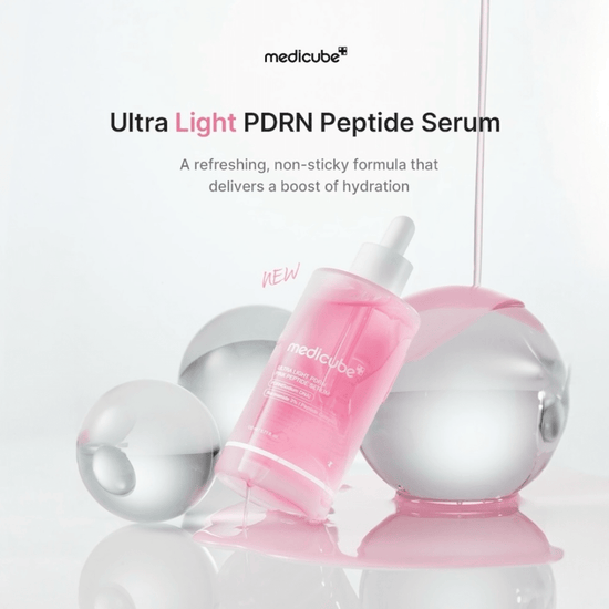 Medicube PDRN Pink Peptide Serum Ultra Light 30ml مصل الببتيد الوردي من ميديكوب PDRN خفيف للغاية - Princess Cosmetics Qatar