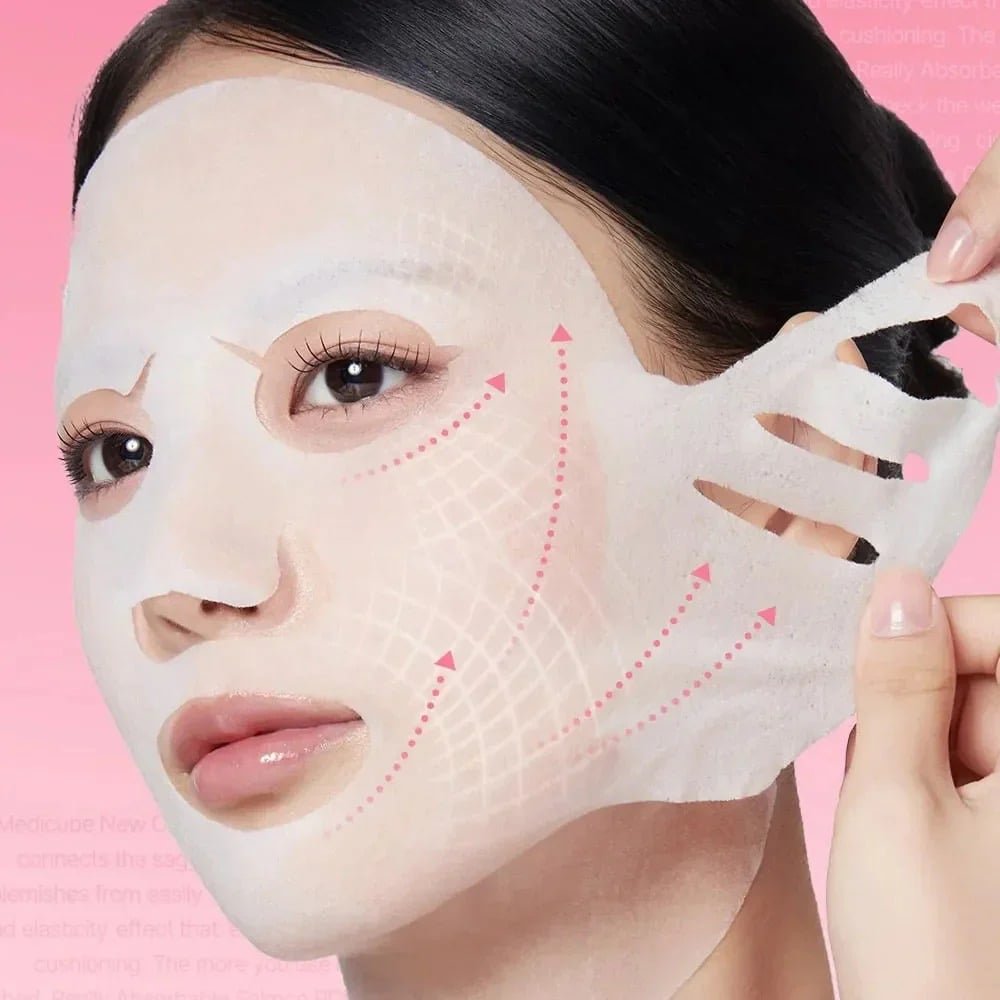 Medicube PDRN Pink Tension Up Mask (1 Sheet) ميديكوب قناع بي دي آر إن الوردي لشد البشرة - Princess Cosmetics Qatar