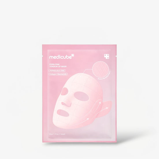Medicube PDRN Pink Tension Up Mask (1 Sheet) ميديكوب قناع بي دي آر إن الوردي لشد البشرة - Princess Cosmetics Qatar