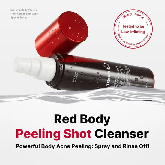 Medicube Red Acne Body Peeling Shot 110g حقنة تقشير الجسم من ميديكيوب ريد لعلاج حب الشباب - Princess Cosmetics Qatar