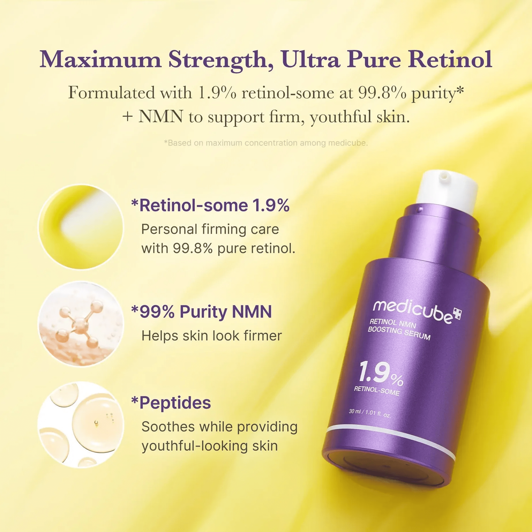 Medicube Retinol NMN Boosting Serum 30ml مصل تعزيز الريتينول إن إم إن من ميديكوب - Princess Cosmetics Qatar