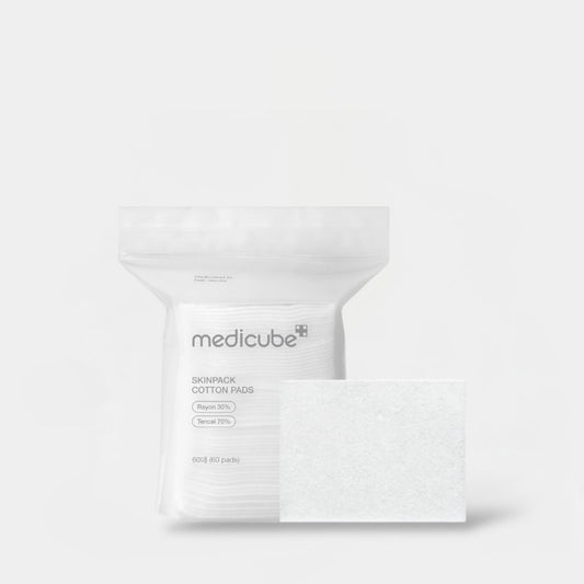 Medicube Skin Pack Cotton Pads (60 Pads) ضمادات قطنية من مجموعة ميديكيوب للبشرة - Princess Cosmetics Qatar