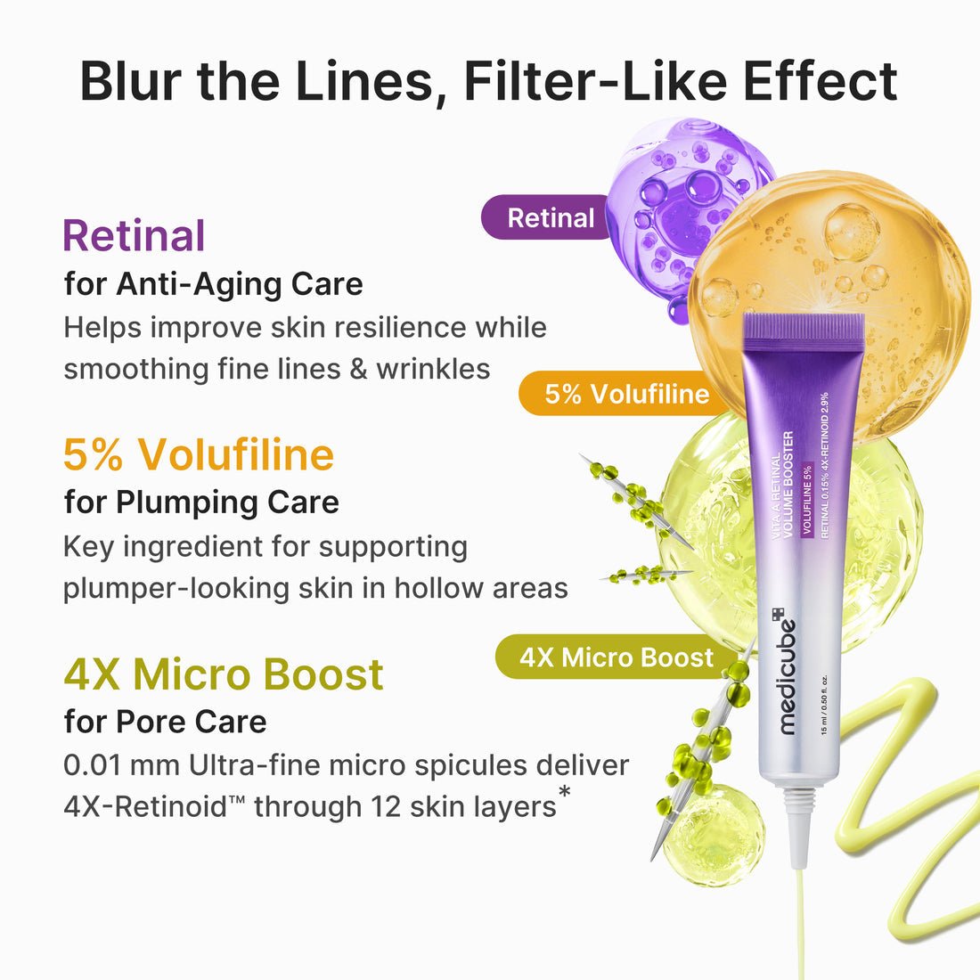 Medicube Vita A Retinal Volume Booster 15ml ميديكوب فيتا أيه ريتينال فوليوم بوستر - Princess Cosmetics Qatar