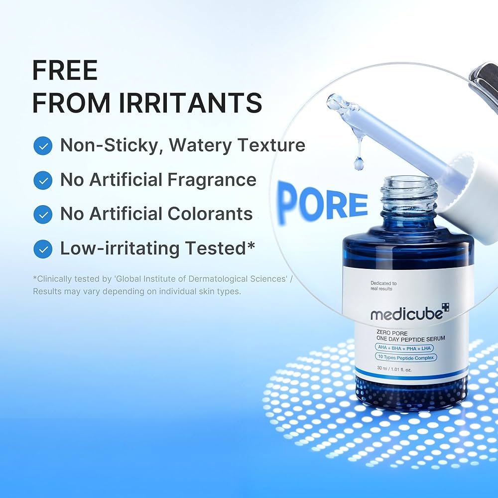 Medicube Zero Pore One Day Peptide Serum 30ml مصل الببتيدات من ميديكوب زيرو بور للاستخدام اليومي - Princess Cosmetics Qatar