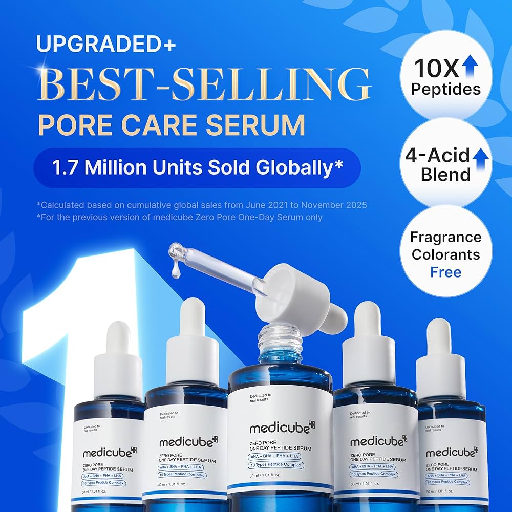 Medicube Zero Pore One Day Peptide Serum 30ml مصل الببتيدات من ميديكوب زيرو بور للاستخدام اليومي - Princess Cosmetics Qatar