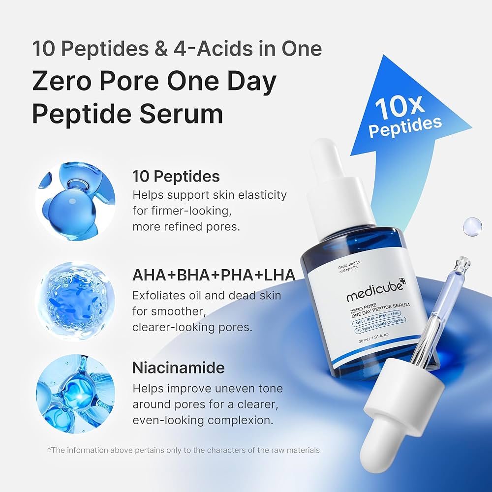 Medicube Zero Pore One Day Peptide Serum 30ml مصل الببتيدات من ميديكوب زيرو بور للاستخدام اليومي - Princess Cosmetics Qatar