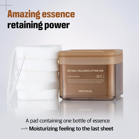 Mediheal Retinol Collagen Lifting Pad (100 pads) وسادة رفع الكولاجين بالريتينول من ميديهيل - Princess Cosmetics Qatar