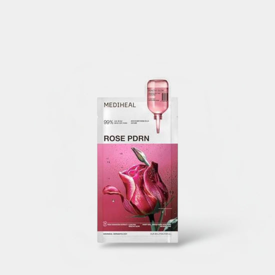 Mediheal Rose PDRN Essential Mask (1 Sheet) قناع ميدي هيل روز بي دي آر إن الأساسي - Princess Cosmetics Qatar
