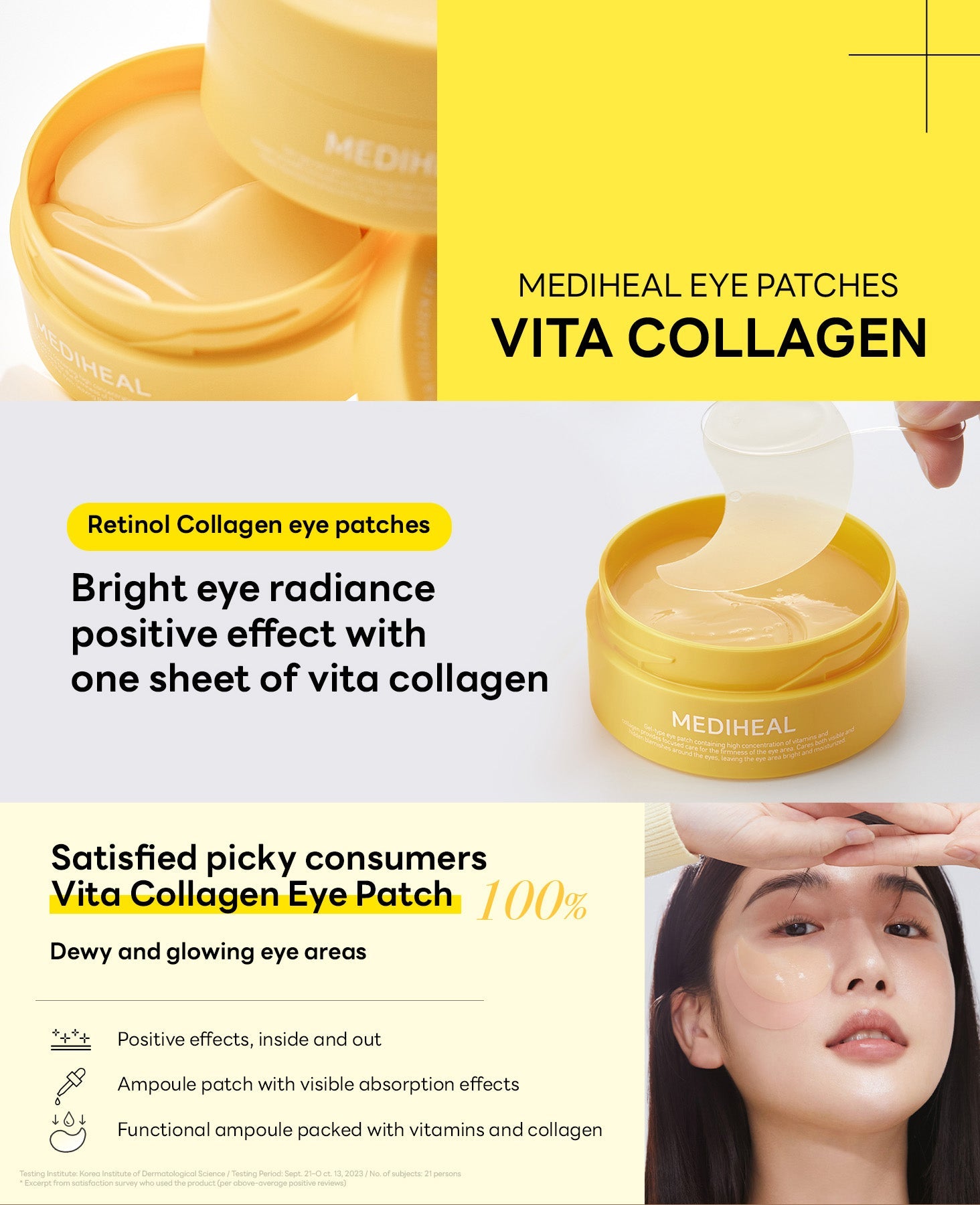 Mediheal Vita Collagen Eye Ampoule Patch (60 Patches) ميديهيل فيتا كولاجين أمبولة العين التصحيح - Princess Cosmetics Qatar