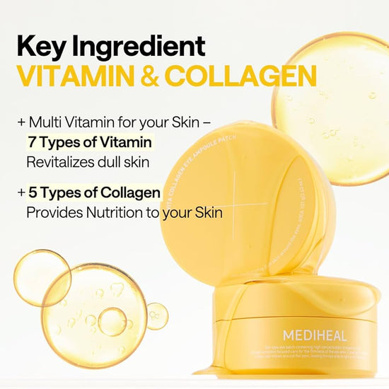 Mediheal Vita Collagen Eye Ampoule Patch (60 Patches) ميديهيل فيتا كولاجين أمبولة العين التصحيح - Princess Cosmetics Qatar