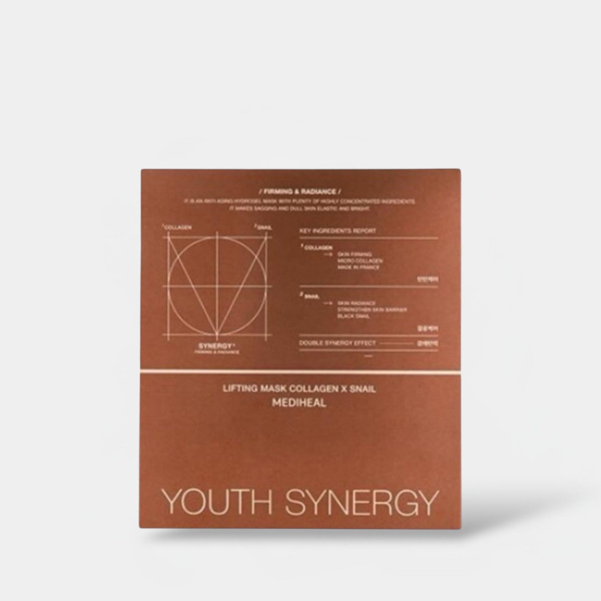Mediheal Youth Synergy Lifting Mask Collagen x Snail (1 Sheet) قناع رفع البشرة من ميدي هيل يوث سينرجي بالكولاجين والحلزون - Princess Cosmetics Qatar