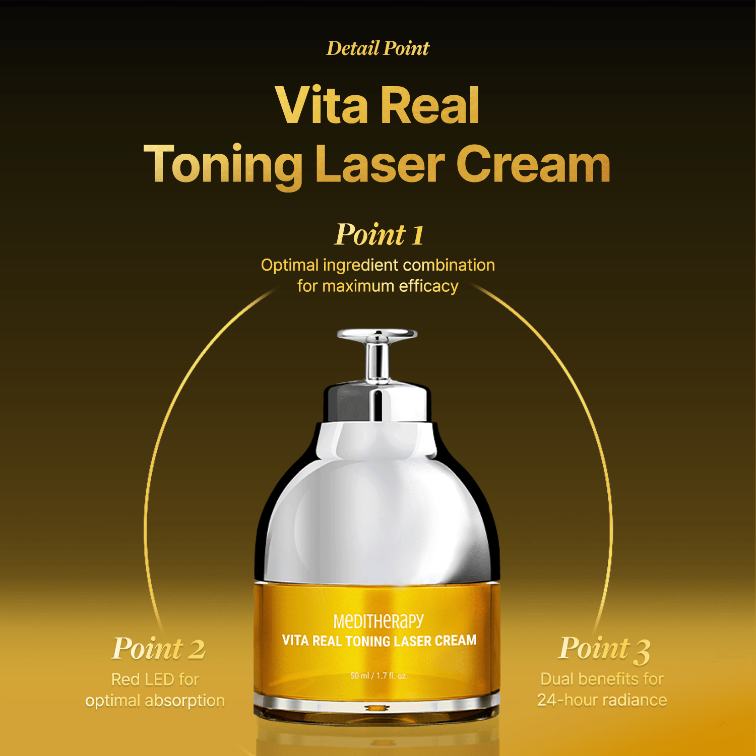 Meditherapy Vita Real Toning Laser Cream 50ml ميديثيرابي فيتا ريل تونينج ليزر كريم - Princess Cosmetics Qatar