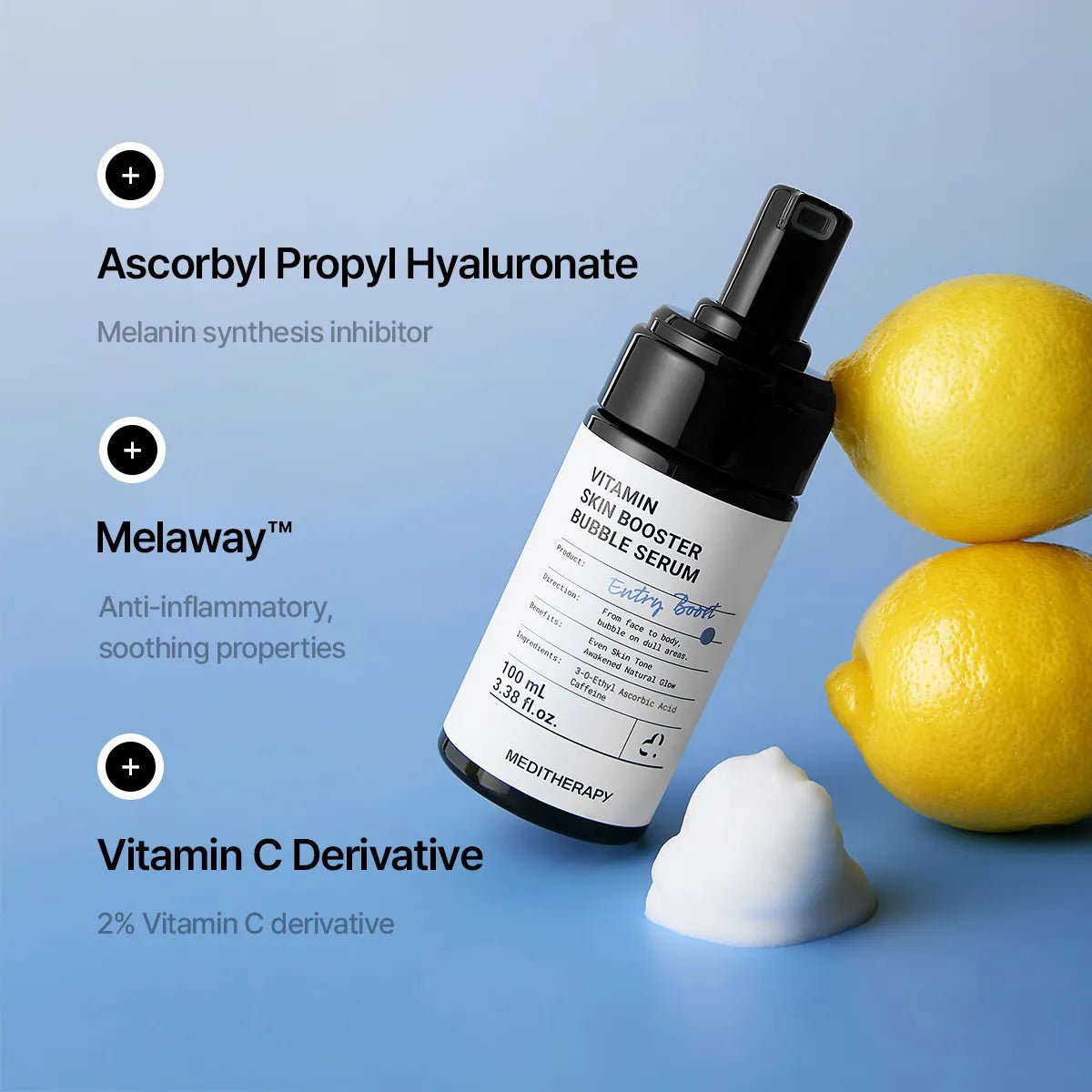 Meditherapy Vitamin Skin Booster Bubble Serum 100ml سيروم الفقاعات المعزز للبشرة بالفيتامينات من ميديثيرابي - Princess Cosmetics Qatar