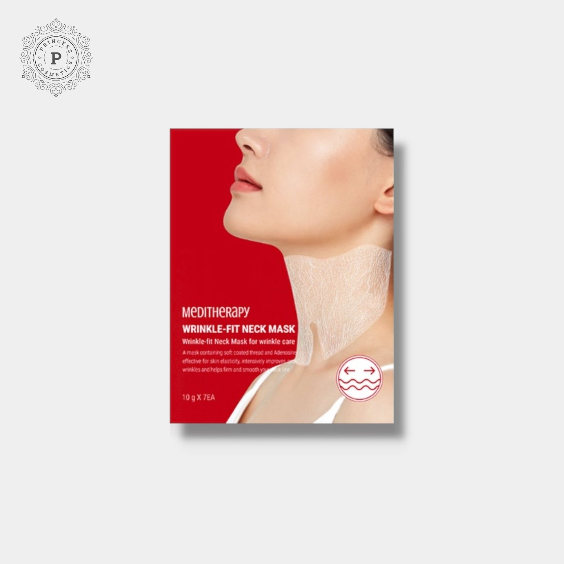 Meditherapy Wrinkle - fit Neck Mask (1 Sheet) قناع العلاج الطبي لمكافحة التجاعيد في الرقبة - Princess Cosmetics Qatar