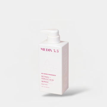 Medix 5.5 Retinol + Ferulic Acid Age Rewind Body Cream - Fragrance Free 444ml كريم الجسم ميدكس 5.5 ريتينول + حمض الفيروليك لمكافحة علامات التقدم في السن – خالٍ من العطور - Princess Cosmetics Qatar