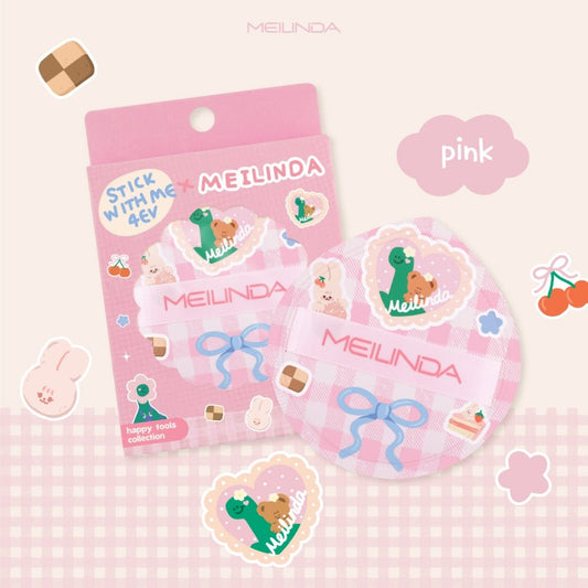 Mei Linda Merry Mellow Puff - Pink مي ليندا ميري ميلو باف - وردي - Princess Cosmetics Qatar