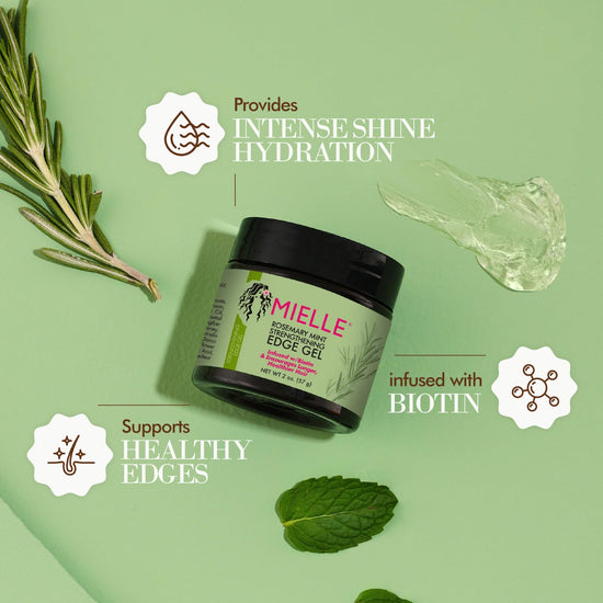 Mielle Organics Rosemary Mint Edge Gel 57g. ميلي أورجانيكس جل روزماري بالنعناع 57 جم - Princess Cosmetics Qatar