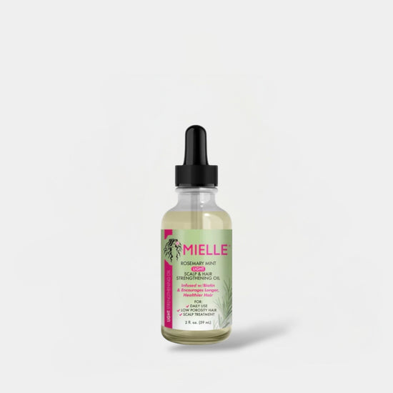 Mielle Organics Rosemary Mint LIGHT Scalp & Hair Strengthening Oil 59ml زيت ميلي أورجانيكس روزماري مينت لايت لتقوية فروة الرأس والشعر - Princess Cosmetics Qatar