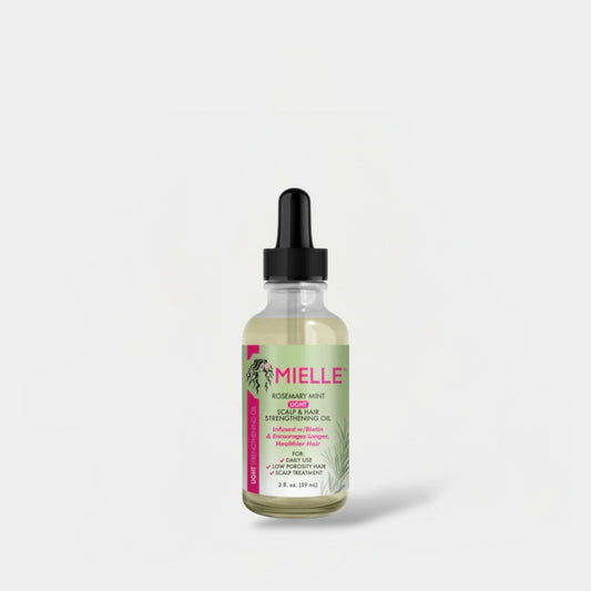Mielle Organics Rosemary Mint LIGHT Scalp & Hair Strengthening Oil 59ml زيت ميلي أورجانيكس روزماري مينت لايت لتقوية فروة الرأس والشعر - Princess Cosmetics Qatar