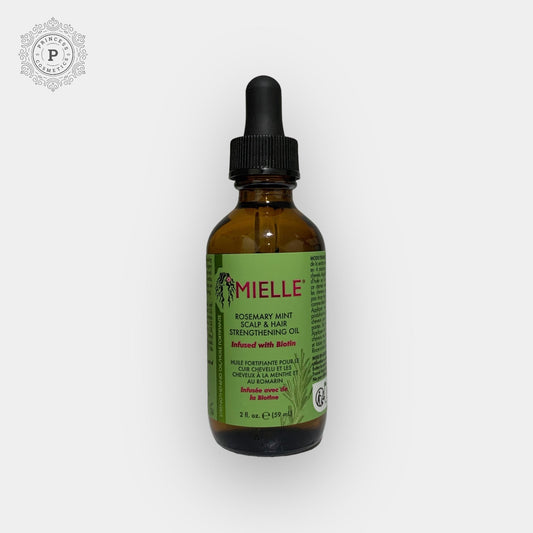 Mielle Organics Rosemary Mint Scalp & Hair Strengthening Oil 59ml. زيت تقوية الشعر وفروة الرأس والنعناع وإكليل الجبل من ميلي أورجانيكس، 59 مل - Princess Cosmetics Qatar