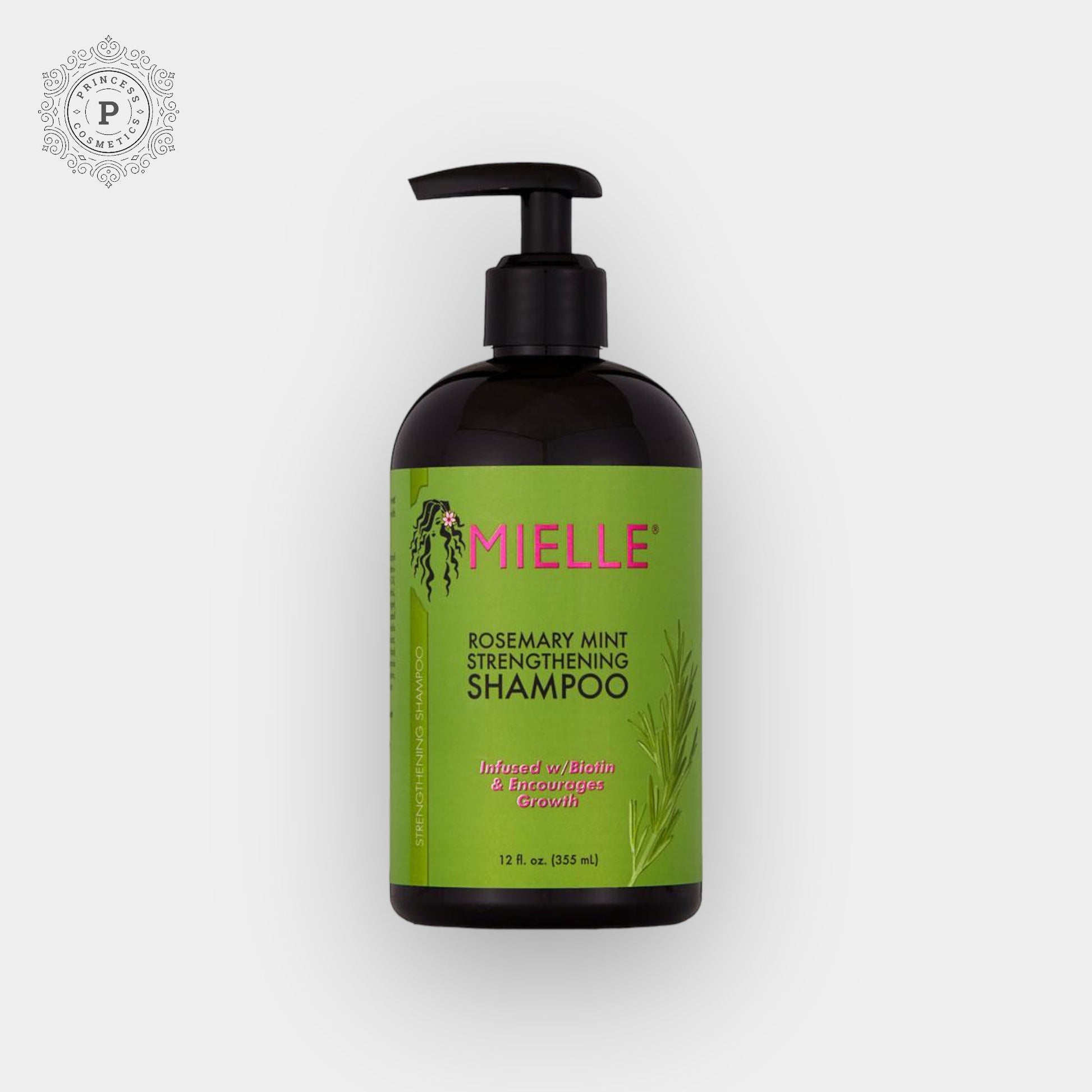 Mielle Rosemary Mint Strengthening Shampoo 355ml. شامبو تقوية ميلي روزماري بالنعناع 355 مل - Princess Cosmetics Qatar