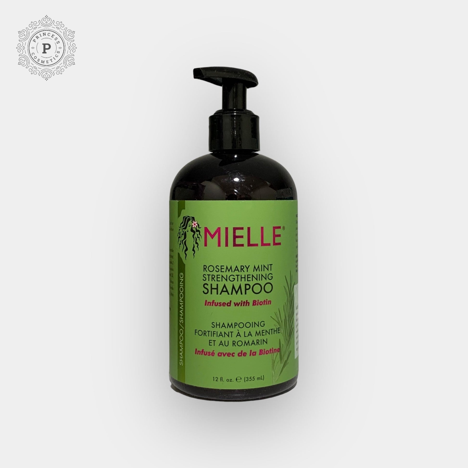 Mielle Rosemary Mint Strengthening Shampoo 355ml. شامبو تقوية ميلي روزماري بالنعناع 355 مل - Princess Cosmetics Qatar