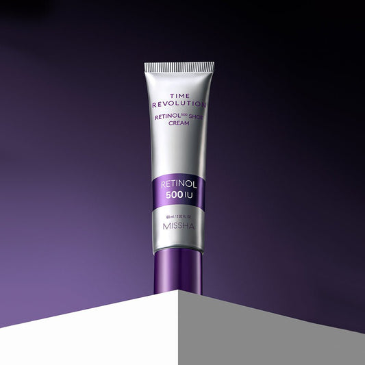 Missha Time Revolution Retinol 500 Shot Cream 60ml كريم ميشا تايم ريفوليوشن ريتينول ٥٠٠ شوت - Princess Cosmetics Qatar