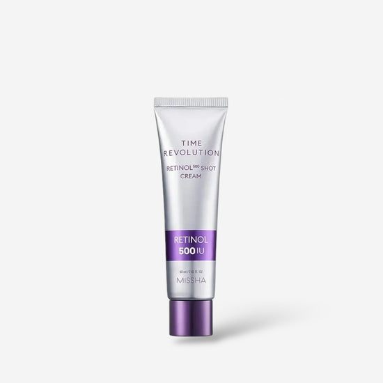 Missha Time Revolution Retinol 500 Shot Cream 60ml كريم ميشا تايم ريفوليوشن ريتينول ٥٠٠ شوت - Princess Cosmetics Qatar