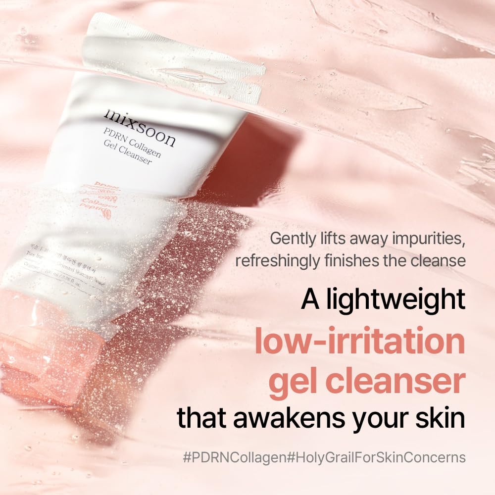 Mixsoon PDRN Collagen Gel Cleanser 100ml منظف جل الكولاجين من ميكسون بي دي آر إن - Princess Cosmetics Qatar