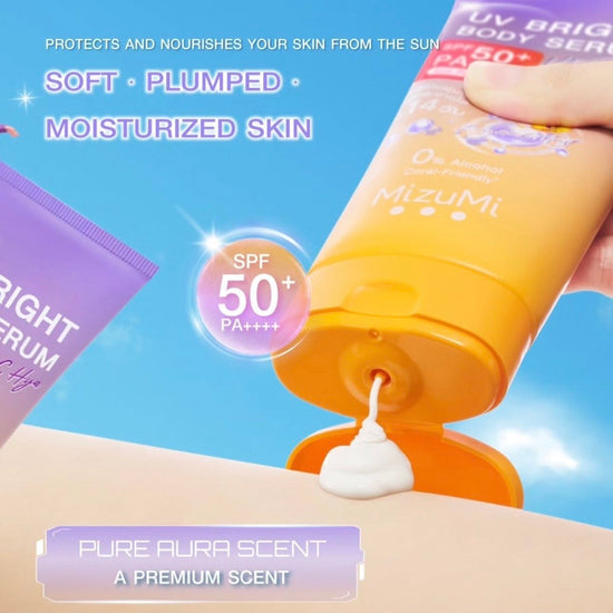 MizuMi UV Bright Body Serum Vit C Hya 180ml سيروم الجسم ميزومي يو في برايت بفيتامين سي وحمض الهيالورونيك - Princess Cosmetics Qatar