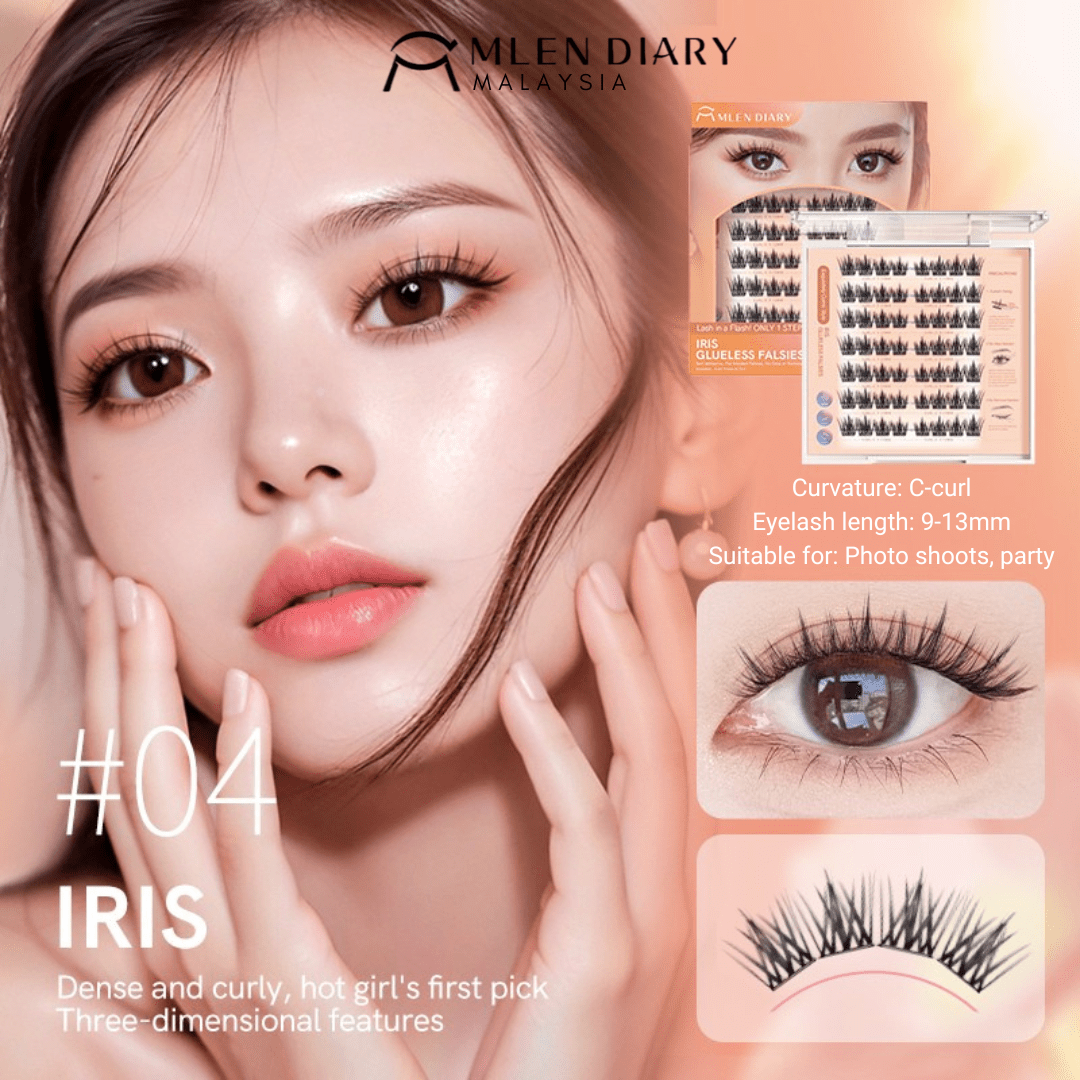 Mlen Dairy Iris Glueless Falsies زهور السوسن المزيفة الخالية من الغراء من مِلين ديري - Princess Cosmetics Qatar