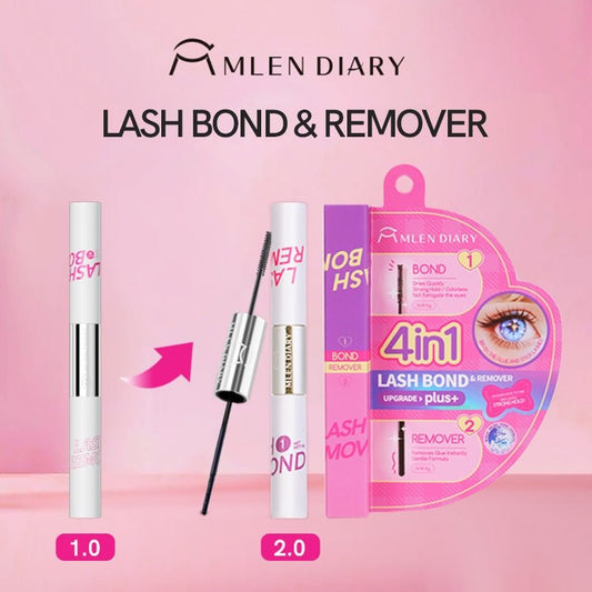 Mlen Diary 4 in 1 Lash Bond & Remover Plus ملين دايري 4 في 1 لاصق ومزيل الرموش بلس - Princess Cosmetics Qatar