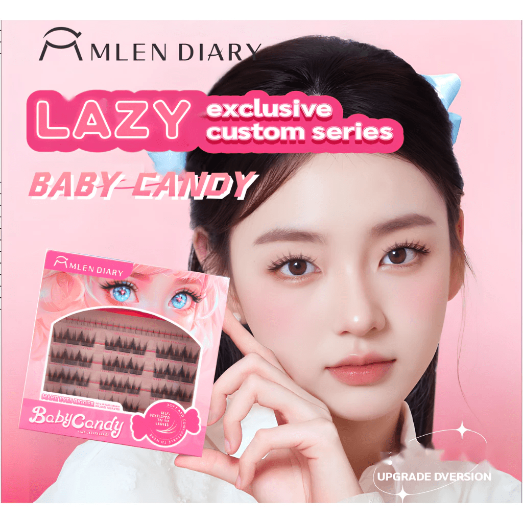 Mlen Diary Baby Candy Lazy False Eyelashes رموش صناعية من مجموعة ملين دياري بيبي كاندي - Princess Cosmetics Qatar