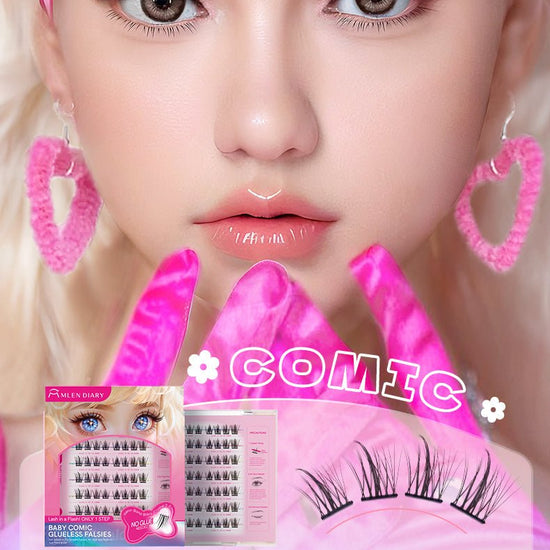 Mlen Diary Baby Comic Glueless Falsies مذكرات ملين للأطفال - شعر مستعار بدون غراء - Princess Cosmetics Qatar