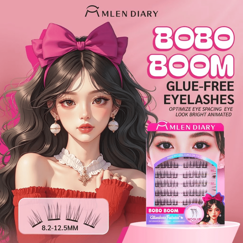 Mlen Diary BOBO Boom Glueless Falsies يوميات ملين بوبو بوم تزوير غراء - Princess Cosmetics Qatar