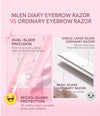 Mlen Diary Dual - Ended Eyebrow Razor ملين دايري شفرة حواجب مزدوجة الطرف - Princess Cosmetics Qatar