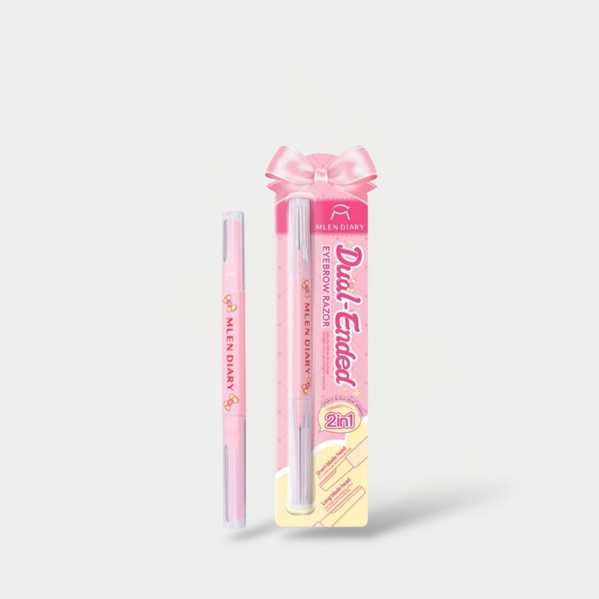 Mlen Diary Dual - Ended Eyebrow Razor ملين دايري شفرة حواجب مزدوجة الطرف - Princess Cosmetics Qatar