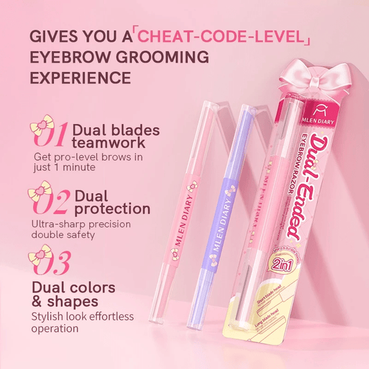 Mlen Diary Dual - Ended Eyebrow Razor ملين دايري شفرة حواجب مزدوجة الطرف - Princess Cosmetics Qatar