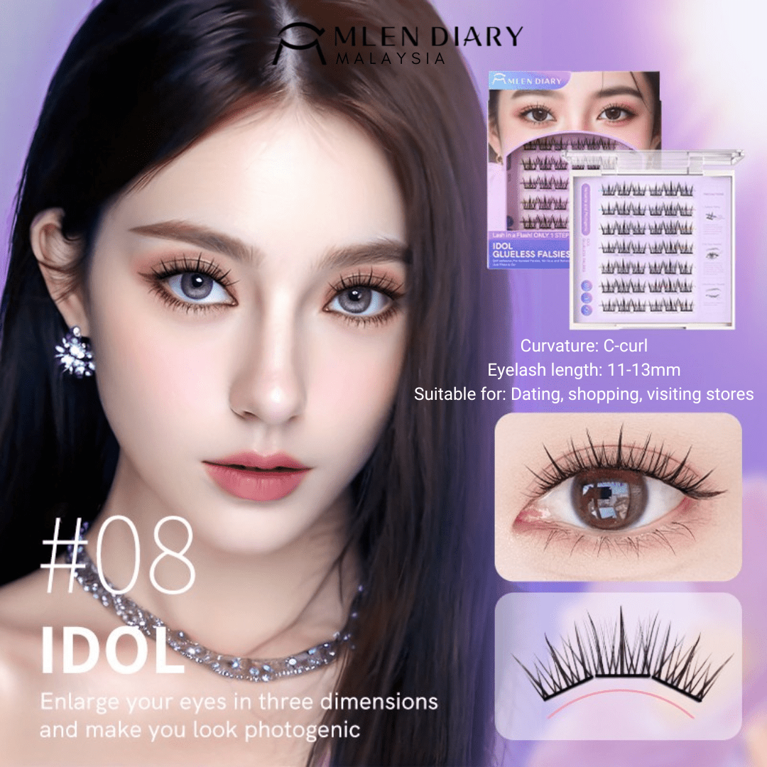 Mlen Diary Idol Glueless Falsies يوميات ملين أيدول تزييفات غراء - Princess Cosmetics Qatar